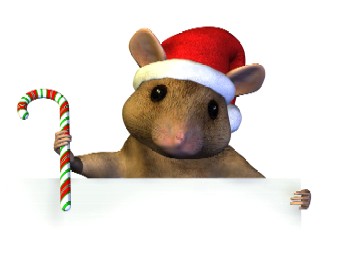 Not a creature was stirring, not even a mouse!  Ummm, mousey-poo, go back to bed!